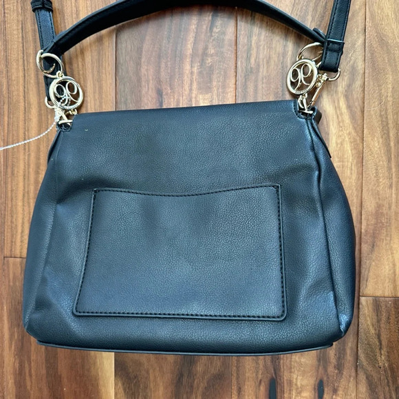 Nine West Dreama Flat Front Satchel in Black Shoulder or Crossbody - Picture 6 of 7